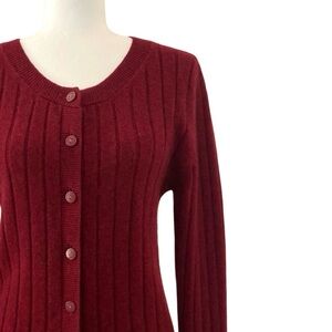 CHANEL | Vintage Autumn 1997 Collection Burgundy Woolen Cardigan